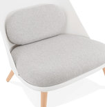 Fauteuil KAJOL Wit-Lichtgrijs