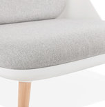 Fauteuil KAJOL Wit-Lichtgrijs