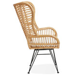 Fauteuil LOVIDOVI Naturel-Zwart