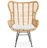 Fauteuil LOVIDOVI Naturel-Zwart