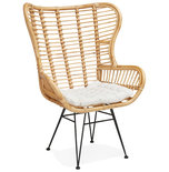 Fauteuil LOVIDOVI Naturel-Zwart