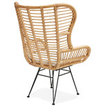 Fauteuil LOVIDOVI Naturel-Zwart