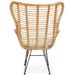 Fauteuil LOVIDOVI Naturel-Zwart