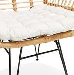 Fauteuil LOVIDOVI Naturel-Zwart