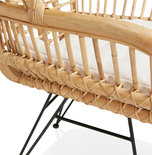 Fauteuil LOVIDOVI Naturel-Zwart
