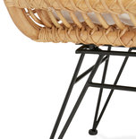 Fauteuil LOVIDOVI Naturel-Zwart