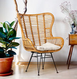Fauteuil LOVIDOVI Naturel-Zwart