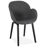 Design Stoel ELEGANS Donkergrijs-Zwart