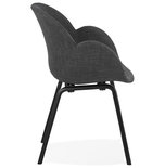 Design Stoel ELEGANS Donkergrijs-Zwart