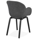 Design Stoel ELEGANS Donkergrijs-Zwart
