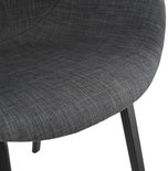 Design Stoel ELEGANS Donkergrijs-Zwart