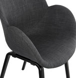 Design Stoel ELEGANS Donkergrijs-Zwart