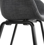 Design Stoel ELEGANS Donkergrijs-Zwart
