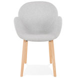 Design Stoel ELEGANS Lichtgrijs-Naturel