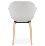 Design Stoel ELEGANS Lichtgrijs-Naturel