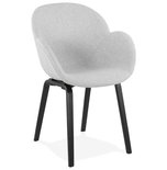 Design Stoel ELEGANS Lichtgrijs-Zwart