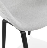 Design Stoel ELEGANS Lichtgrijs-Zwart