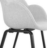 Design Stoel ELEGANS Lichtgrijs-Zwart