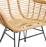 Design Stoel PANDA Naturel-Zwart