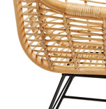 Design Stoel PANDA Naturel-Zwart