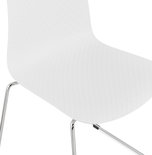Eetkamerstoel BEE Wit-Chroom