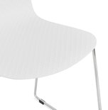 Eetkamerstoel BEE Wit-Chroom