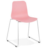 Eetkamerstoel BEE Roze-Chroom