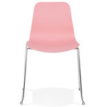 Eetkamerstoel BEE Roze-Chroom