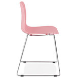 Eetkamerstoel BEE Roze-Chroom