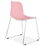 Eetkamerstoel BEE Roze-Chroom