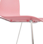 Eetkamerstoel BEE Roze-Chroom