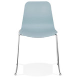 Eetkamerstoel BEE Blauw-Chroom