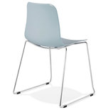 Eetkamerstoel BEE Blauw-Chroom