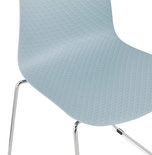 Eetkamerstoel BEE Blauw-Chroom