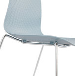 Eetkamerstoel BEE Blauw-Chroom