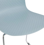 Eetkamerstoel BEE Blauw-Chroom