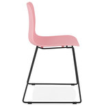 Eetkamerstoel BEE Roze-Zwart