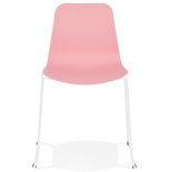 Eetkamerstoel BEE Roze-Wit