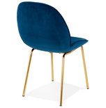 Eetkamerstoel AGATH Blauw-Goud