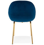Eetkamerstoel AGATH Blauw-Goud