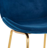 Eetkamerstoel AGATH Blauw-Goud