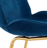 Eetkamerstoel AGATH Blauw-Goud