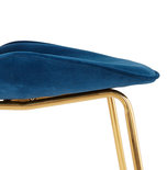 Eetkamerstoel AGATH Blauw-Goud