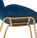 Eetkamerstoel AGATH Blauw-Goud