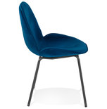 Eetkamerstoel AGATH Blauw-Zwart