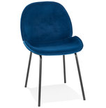 Eetkamerstoel AGATH Blauw-Zwart