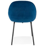 Eetkamerstoel AGATH Blauw-Zwart