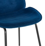 Eetkamerstoel AGATH Blauw-Zwart