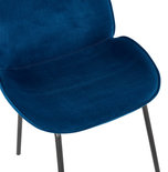 Eetkamerstoel AGATH Blauw-Zwart