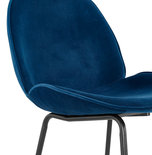 Eetkamerstoel AGATH Blauw-Zwart